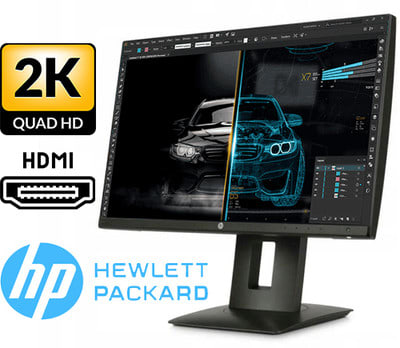 HP Z27 27-inch Quad HD 2K IPS LED Large Vertical Monitor